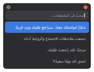 نافذة مقتطفات باختصار واحد